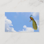Peacock Blue Sky Nature Art Business Card Visitenkarte (Rückseite)