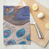 Peacock Blue Teetuch Geschirrtuch (Viertel Falte)