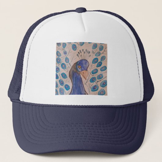 Peacock Blue Truckerkappe (Vorderseite)