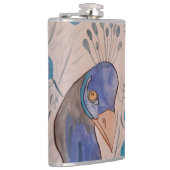 Peacock Blue Vinyl Wrap Flask Flachmann (Rechts)