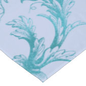 Peacock Blue Watercolor Tischdecke (Schrägansicht)