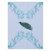 Peacock Blue Watercolor Tischdecke (Vorderseite)