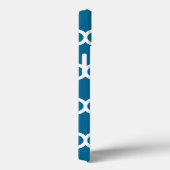 Peacock Blue White marokkanische Quatrefoil Muster Case-Mate iPhone Hülle (Rückseite / Rechts)