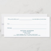 Peacock Blue Zen Mandala Geschenkgutscheine Neu (Rückseite)