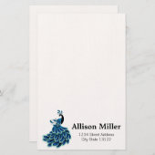 Peacock Briefpapier (Vorne/Hinten)
