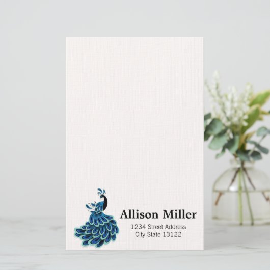 Peacock Briefpapier (Stehend Vorderseite)