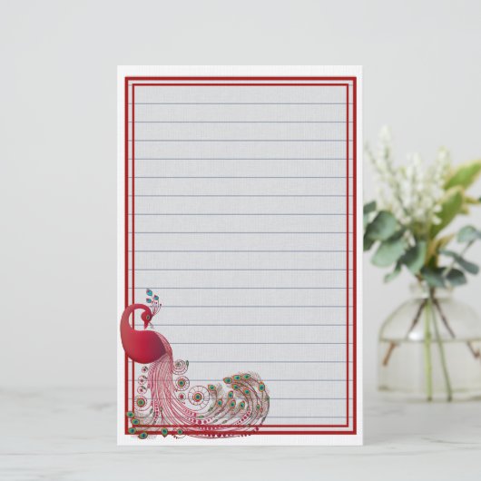 Peacock Briefpapier (Stehend Vorderseite)