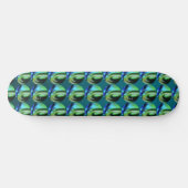 Peacock Bubble Skateboard (Horizontal)