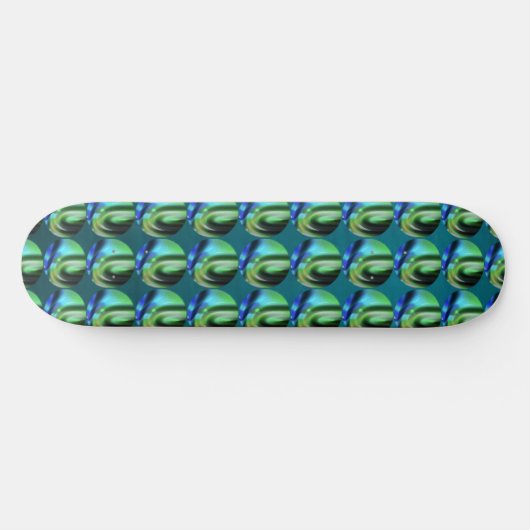 Peacock Bubble Skateboard (Horizontal)