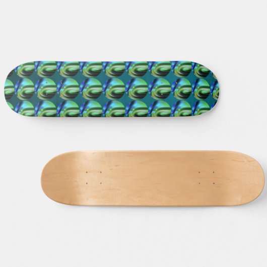 Peacock Bubble Skateboard (Horizontal)