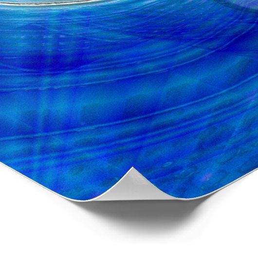 Peacock Bubbles Poster (Ecke)