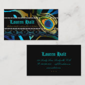 Peacock Business Card Friseursalon Nail Wellness-C Visitenkarte (Vorne/Hinten)