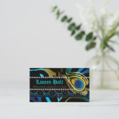 Peacock Business Card Friseursalon Nail Wellness-C Visitenkarte (Stehend Vorderseite)