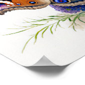 Peacock Butterfly Art Print Poster (Ecke)