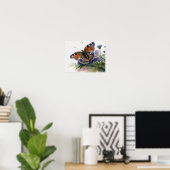 Peacock Butterfly Art Print Poster (Heimbüro)