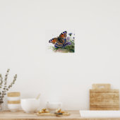 Peacock Butterfly Art Print Poster (Küche)