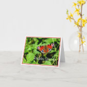 Peacock Butterfly Geburtstagskarte Karte (Gelbe Blume)