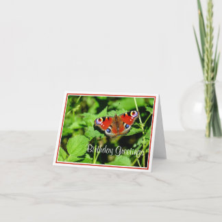 Peacock Butterfly Geburtstagskarte Karte