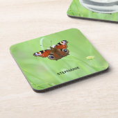 Peacock Butterfly Getränkeuntersetzer (Linke Seite)