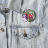 Peacock Butterfly im Sommer Sonnenschein Button (Beispiel)