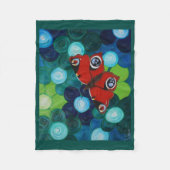 Peacock Butterfly-Malerei Fleecedecke (Vorderseite)