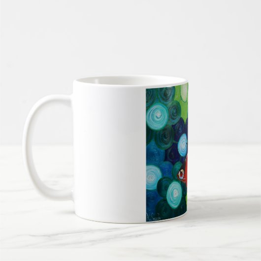 Peacock Butterfly-Malerei Kaffeetasse (Links)