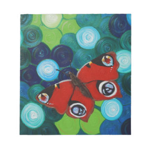 Peacock Butterfly-Malerei Notizblock