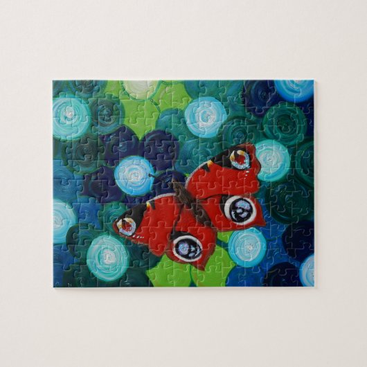 Peacock Butterfly-Malerei Puzzle (Horizontal)