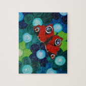Peacock Butterfly-Malerei Puzzle (Vertikal)