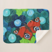 Peacock Butterfly-Malerei Sherpadecke (Vorderseite (Horizontal))