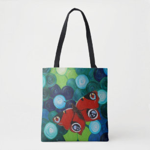 Peacock Butterfly-Malerei Tasche