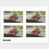 Peacock Butterfly Rechteckiger Aufkleber (Blatt)