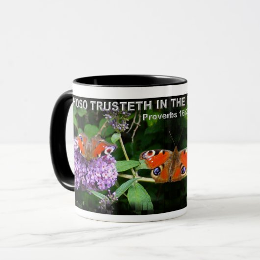 PEACOCK BUTTERFLY-Tasse Tasse (Vorderseite Links)