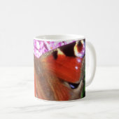Peacock Butterfly und Buddleia Kaffeetasse (VorderseiteRechts)