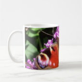 Peacock Butterfly und Buddleia Kaffeetasse (Links)
