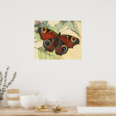 Peacock Butterfly - Vintag Art Poster (Küche)