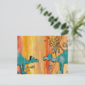 Peacock Camels Postkarte (Stehend Vorderseite)