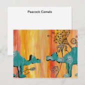 Peacock Camels Postkarte (Vorne/Hinten)