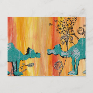 Peacock Camels Postkarte