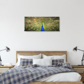 Peacock Canvas Print Leinwanddruck (Insitu (Schlafzimmer))