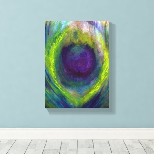 Peacock Canvas Print Leinwanddruck (Insitu (Holzboden))