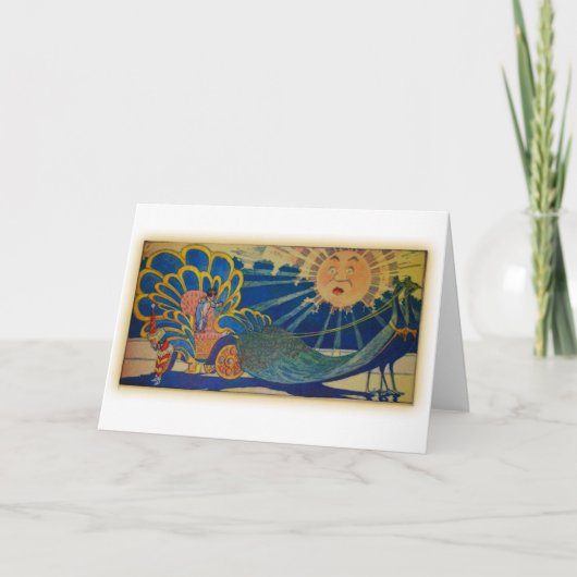 Peacock Chariot Karte (Vorderseite)