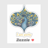 Peacock Chic Personalisierter Vinyl-Aufkleber mit Aufkleber (Blatt)
