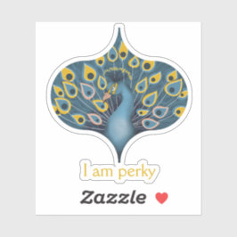 Peacock Chic Personalisierter Vinyl-Aufkleber mit  Aufkleber