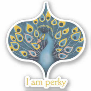 Peacock Chic Personalisierter Vinyl-Aufkleber mit Aufkleber