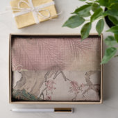 Peacock Chinoiserie Peony Floral Gold Seidenpapier (Geschenk)