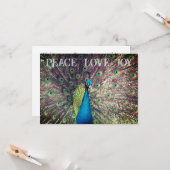 Peacock Christmas Card Karte (Vorderseite/Rückseite Beispiel)