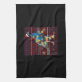 Peacock Christmas Lights Ugly Sweater Goat Lover Geschirrtuch (Vertikal)