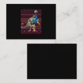 Peacock Christmas Lights Ugly Sweater Goat Lover Visitenkarte (Vorne/Hinten)