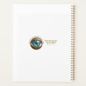 Peacock Color Flower Petals Hamsa Green Third Eye Planer (Rückseite)